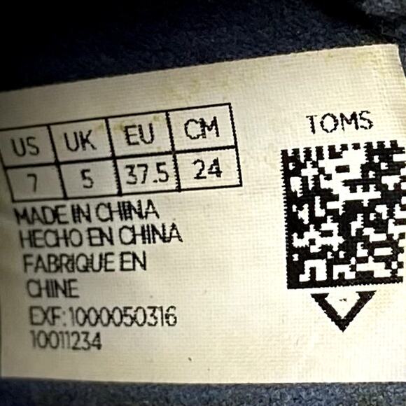 Toms Clara Espadrille Chambray Sandals Blue 7 - Picture 5 of 6